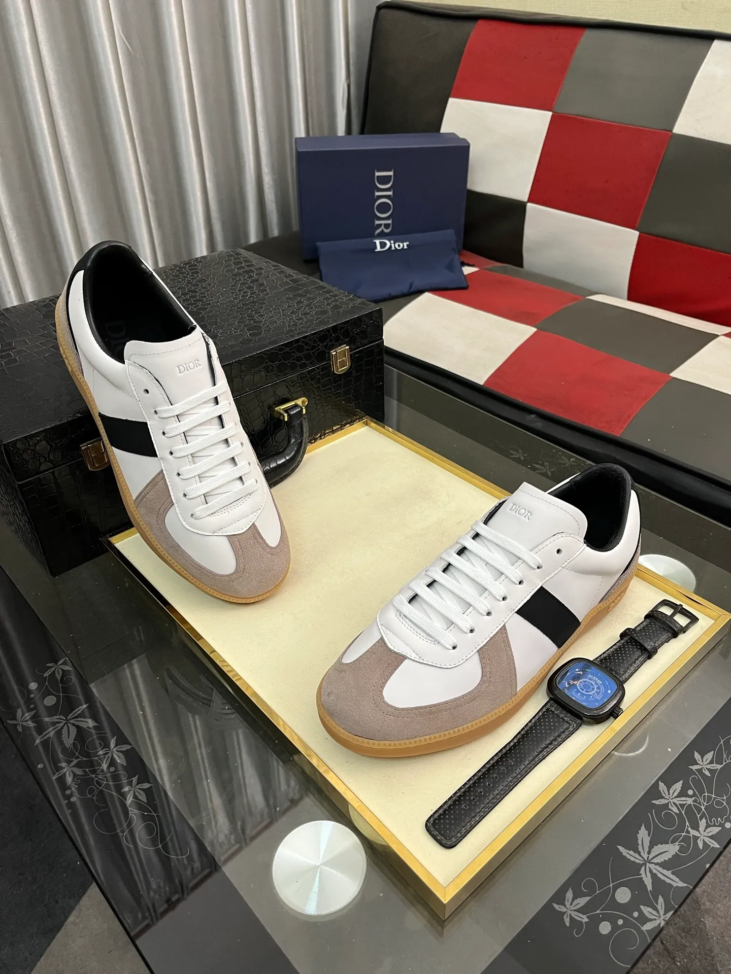 Men's Men's Shoes 💰400⌚️⌚️《Dior DIOR*》The latest and most popular casual shoes, top brand [seduce] luxury~purchase, top~quality. [Strong] The upper is made of imported breathable cowhide with material ➕ breathable sheepskin feet (•) and fine workmanship. Original stylish and stylish soft rubber wear-resistant outsole, light and comfortable on the foot, size: 38-443️⃣colors available